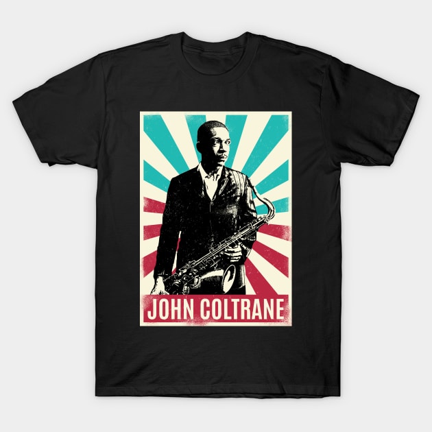 Vintage Retro John Coltrane T-Shirt by Bengkel Band